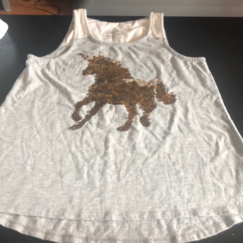 Justice shirt for girls and white sweater size 14